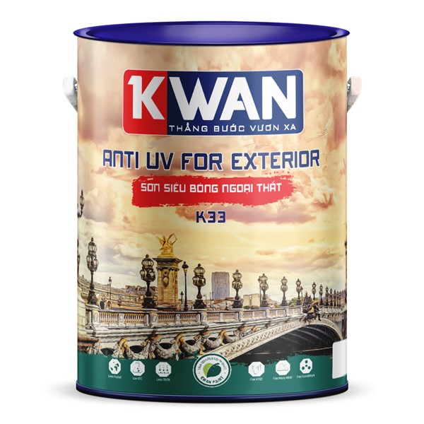 Sơn siêu bóng ngoại thất - KWAN ANTI UV FOR EXTERIOR - K33